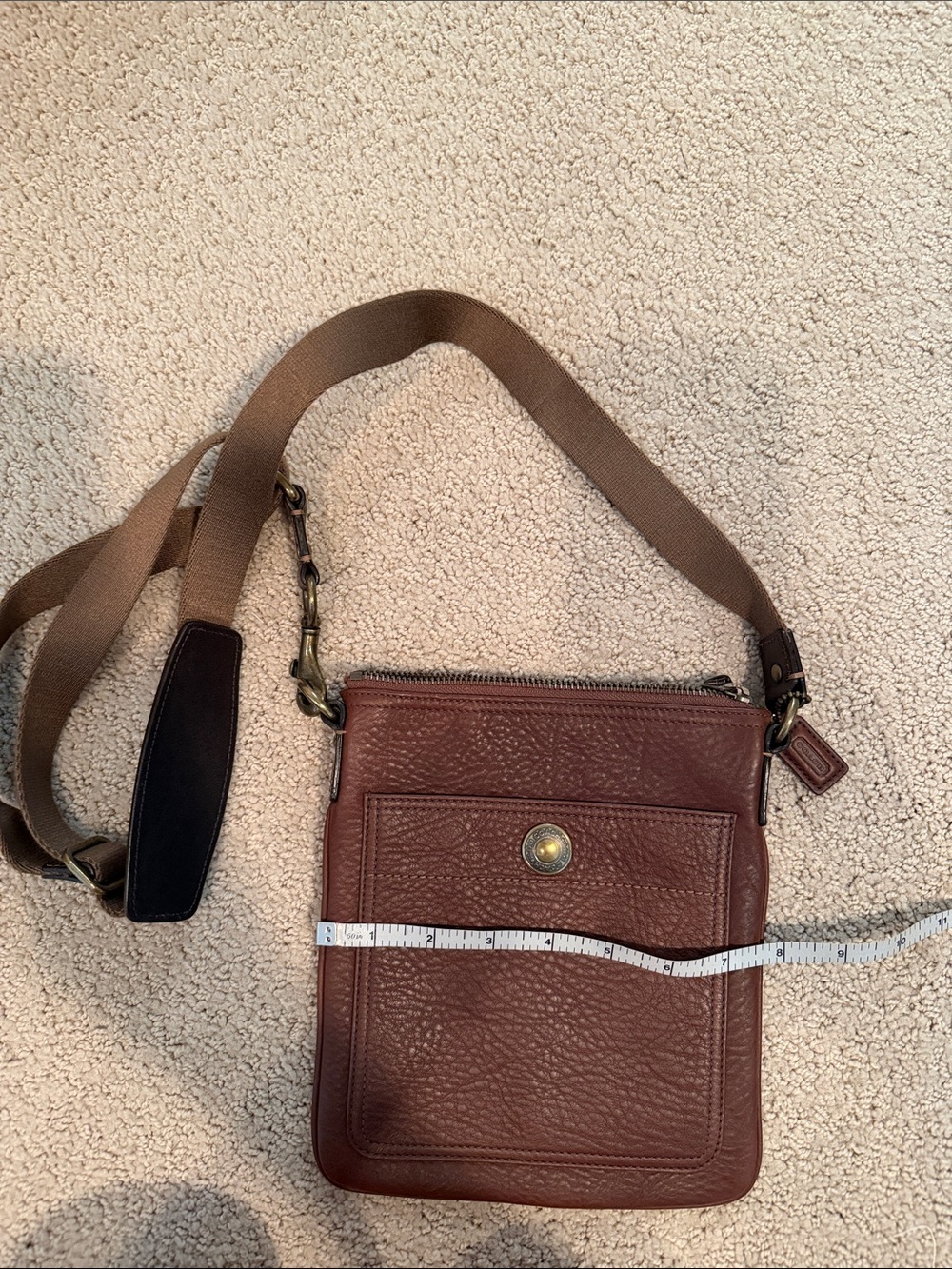Coach Brown Leather Crossbody Bag - Men